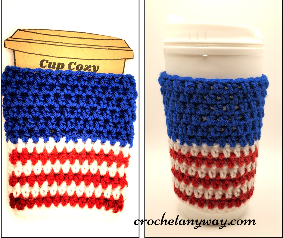 Red, White and Blue Coffee Cup Cozy